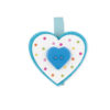 Set 12 mollette con cuore pois azzurro