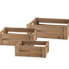 Set 3 cassette legno