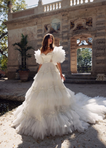 abito in tulle e pizzo