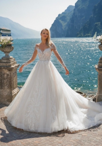Abito in tulle e pizzo