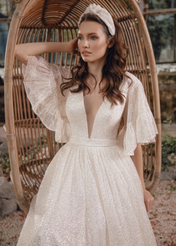 Abito da sposa metal glitter