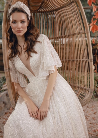 Abito da sposa metal glitter