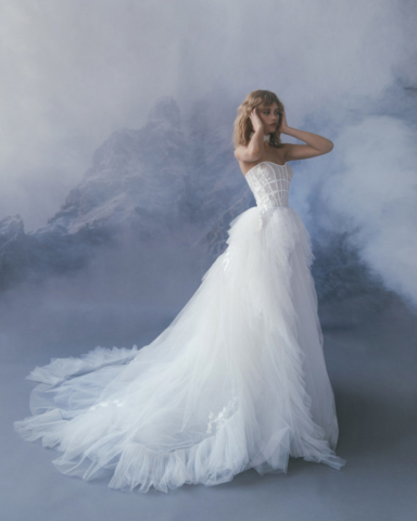 abito in tulle e ricamo