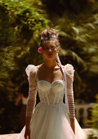 abito tulle e pizzo